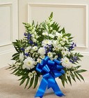 Blue and White Sympathy <BR>Floor Basket Davis Floral Clayton Indiana from Davis Floral